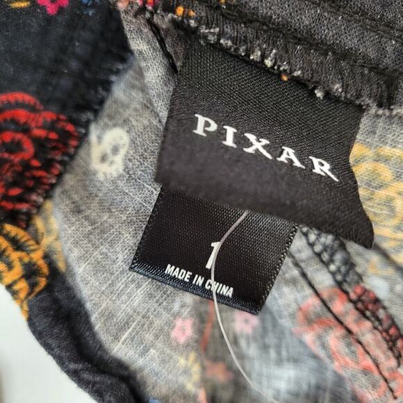 NWOT DISNEY PIXAR Coco Sugar Skull Linen Blend Overalls Plus Size 1 - Picture 8 of 11